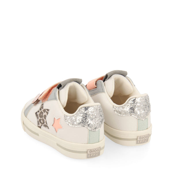 Sneakers blanches avec détails paillettes et étoiles pour fille caiana