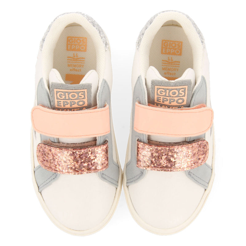 Sneakers blanches avec détails paillettes et étoiles pour fille caiana