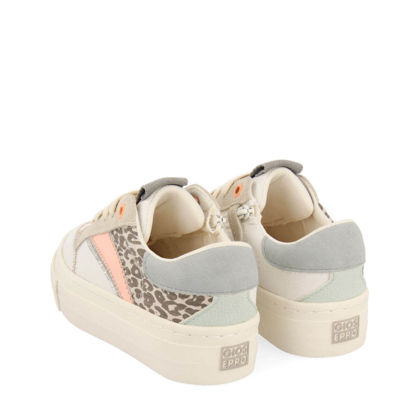 Sneakers blanches avec détails paillettes pour fille ibia