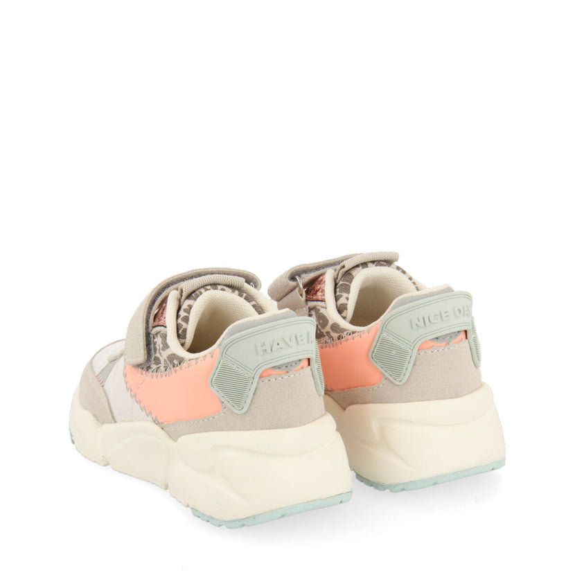 Sneakers blanches avec semelle de type rétro pour fille edeia