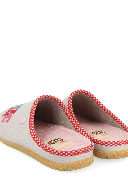 Gueret grey slippers