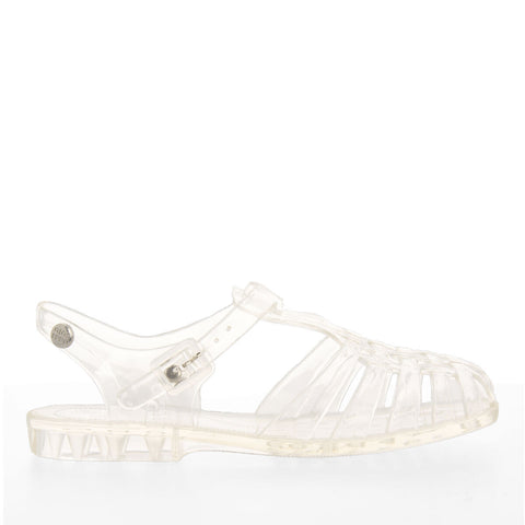 SALOA WOMEN'S SHINY SEE-THROUGH JELLY SANDALS