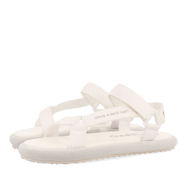 Navirai off-white sandals with straps and adjustable fastening
