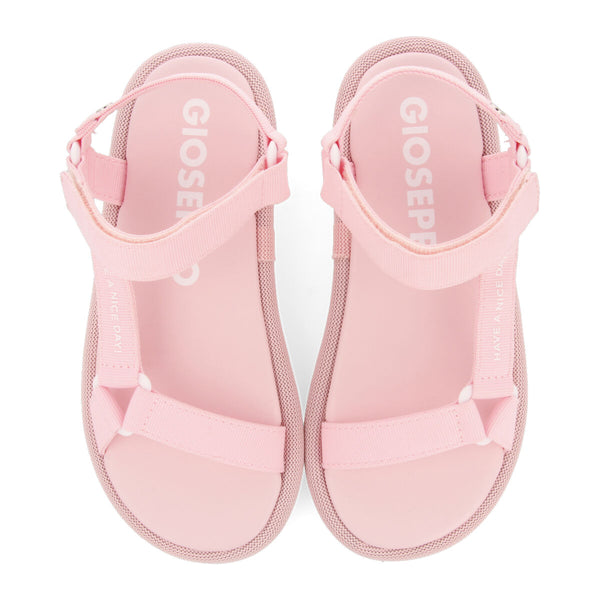 Sandalias rosa con tiras y cierre ajustable para mujer navirai
