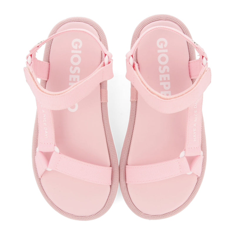 Sandalias rosa con tiras y cierre ajustable para mujer navirai
