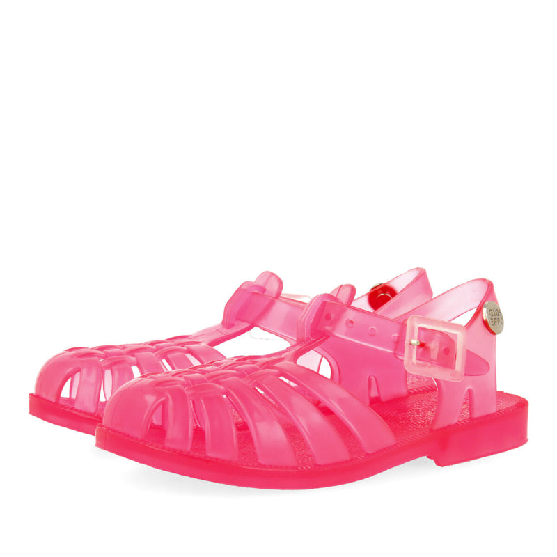 Sandali da pescatore fucsia dal look retro da bambina pompeu