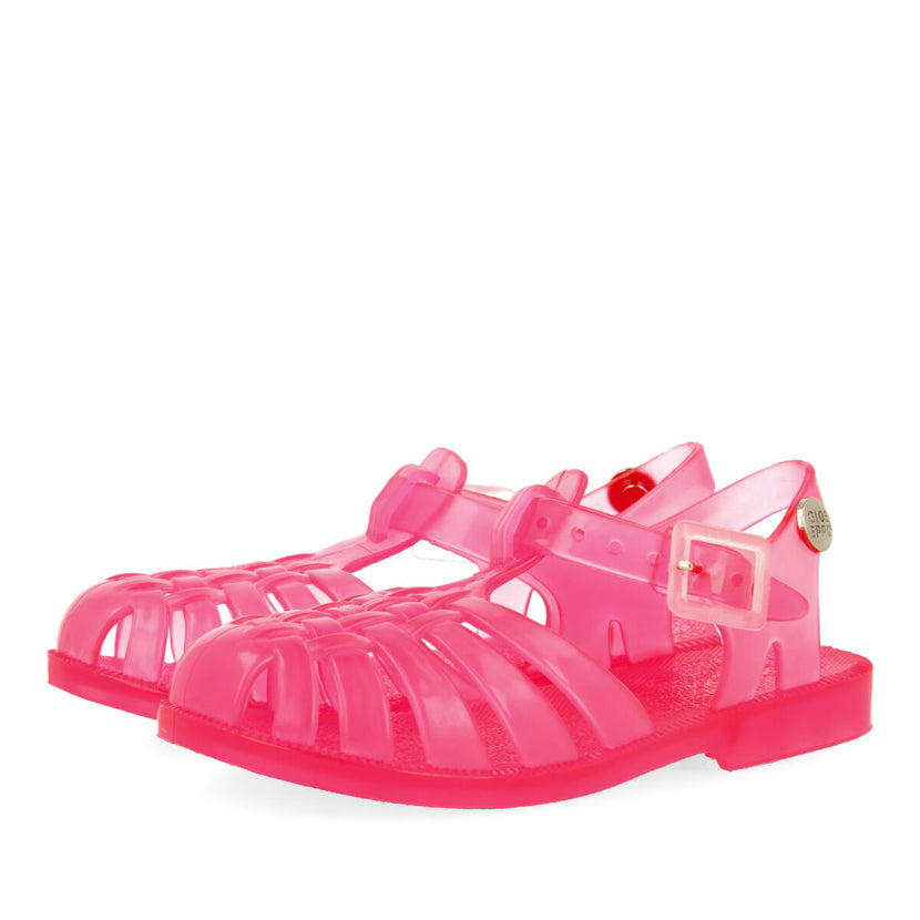 Sandali da pescatore fucsia dal look retro da bambina pompeu
