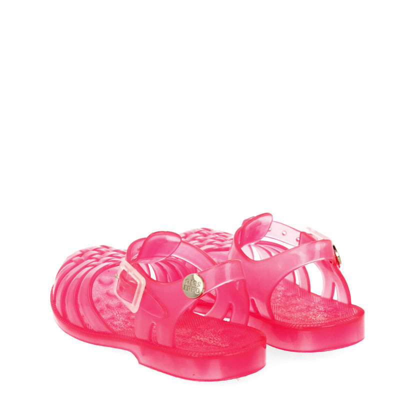 Sandali da pescatore fucsia dal look retro da bambina pompeu