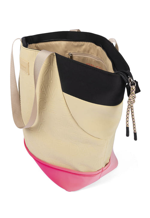 Alagoa women's tan neoprene shopper bag