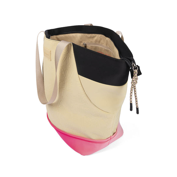 Alagoa women's tan neoprene shopper bag