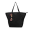 Bolso shopper de neopreno color negro para mujer alagoa