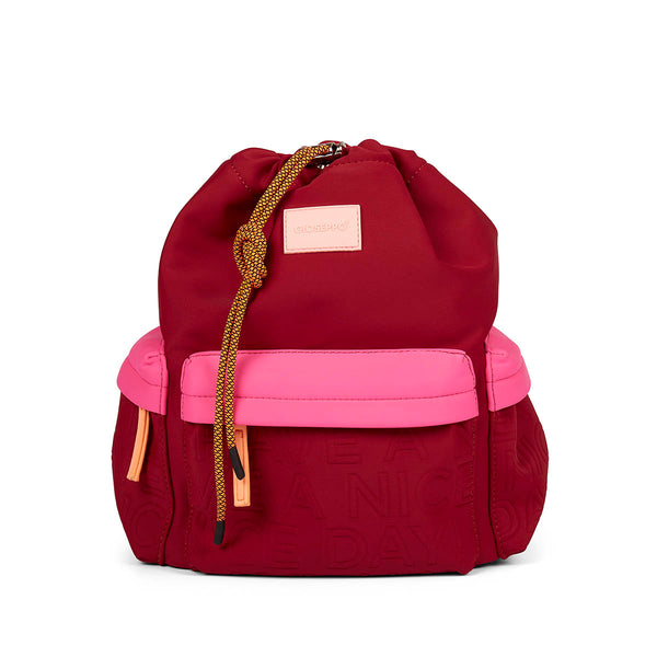Dogana women's burgundy neoprene backpack