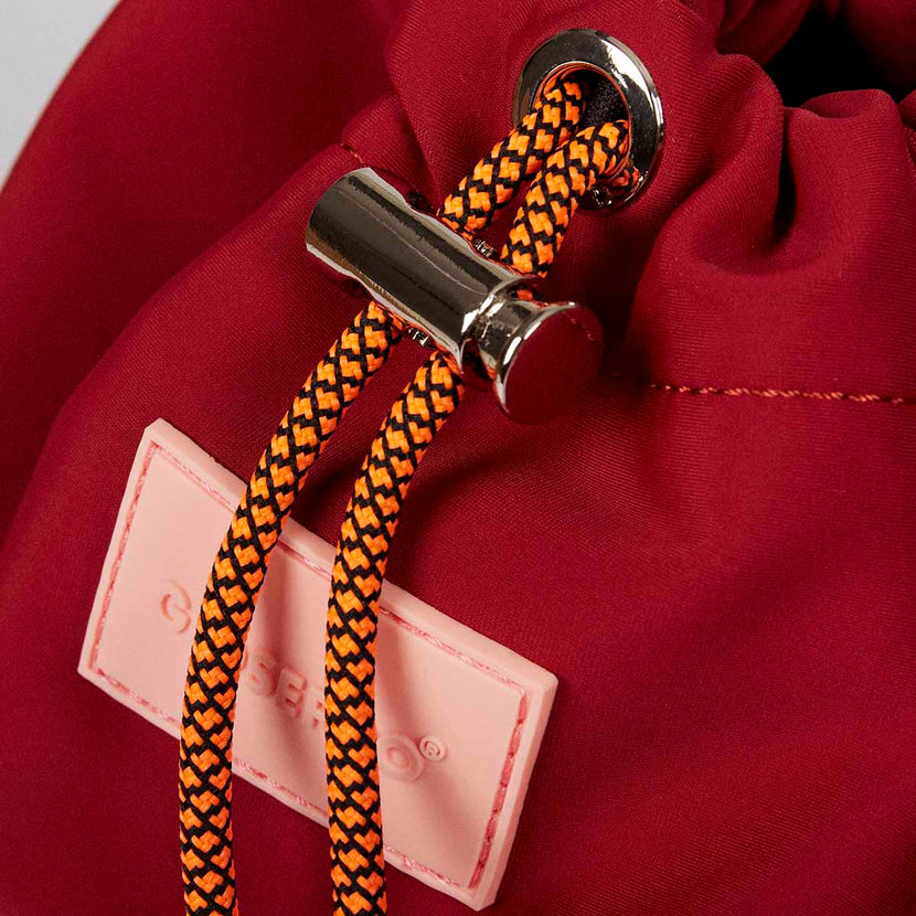 Sac à dos en néoprène couleur bordeaux pour femme dogana