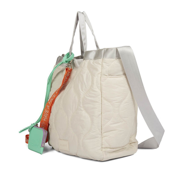 Sabara women's off-white cushioned shopper bag with accessories