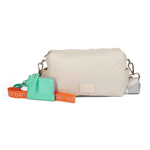 Varjao women's off-white cushioned crossbody bag with accessories