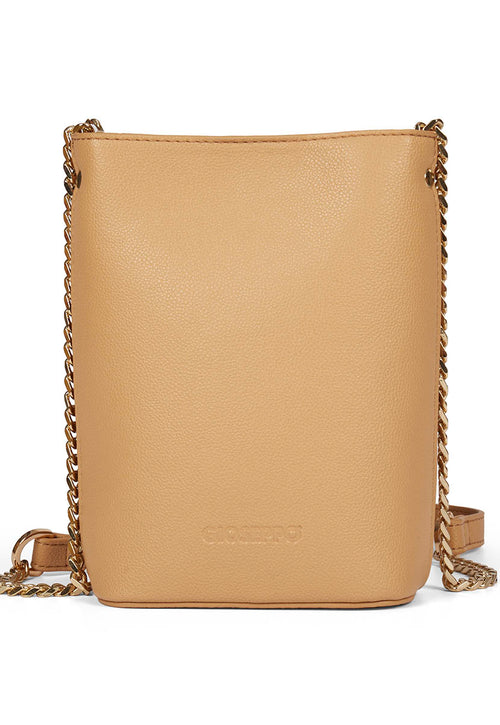 MINI BOLSO BANDOLERA BEIG CON DETALLE DE CADENA PARA MUJER TALCY