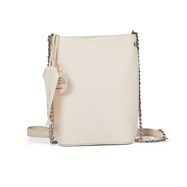 Talcy women's mini off-white crossbody bag with a decorative chain