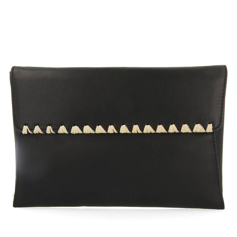 NANUQUE WOMEN'S BLACK CLUTCH BAG
