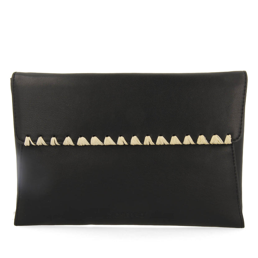Sac type portefeuille noir pour femme nanuque