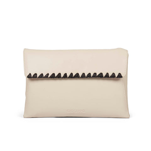 NANUQUE WOMEN'S OFF-WHITE CLUTCH BAG