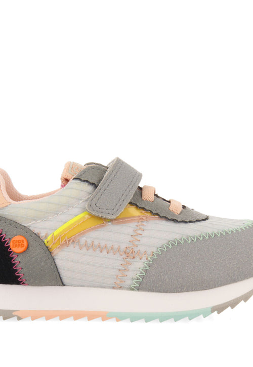 Betim girls grey sneakers with adjustable strap