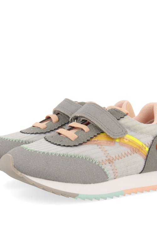 Betim girls grey sneakers with adjustable strap