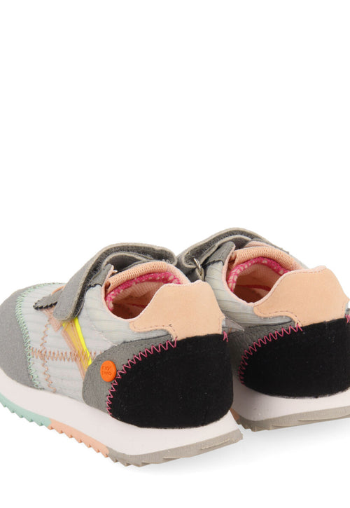Betim girls grey sneakers with adjustable strap
