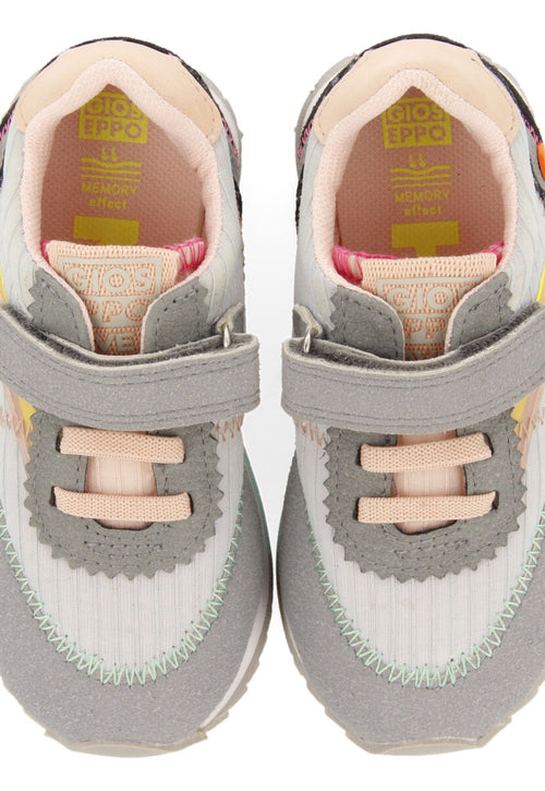 Betim girls grey sneakers with adjustable strap