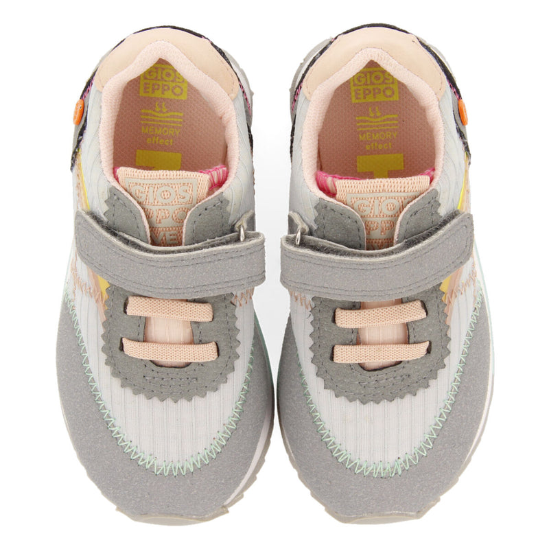 Betim girls grey sneakers with adjustable strap