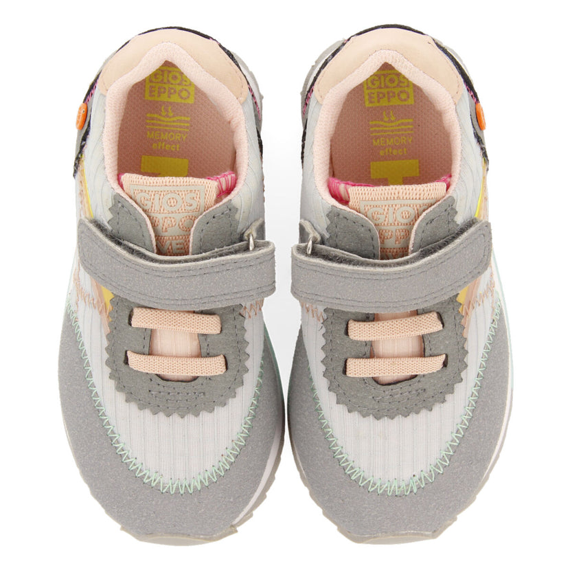 Betim girls grey sneakers with adjustable strap