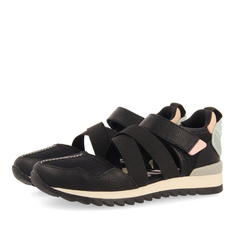 Ytres girls black sporty ballet flats