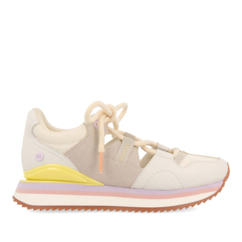 SNEAKERS FORME SEMI-OUVERTE BLANCHES POUR FILLES DINOZE
