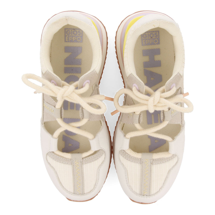 Sneakers forme semi-ouverte blanches pour filles dinoze