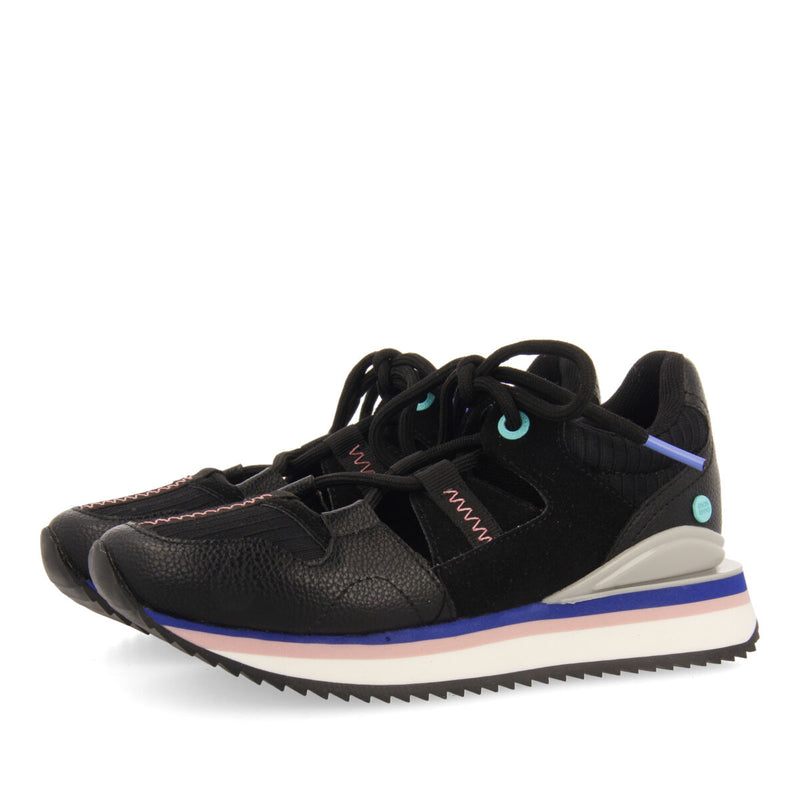 Sneakers forme semi-ouverte noires pour filles dizone