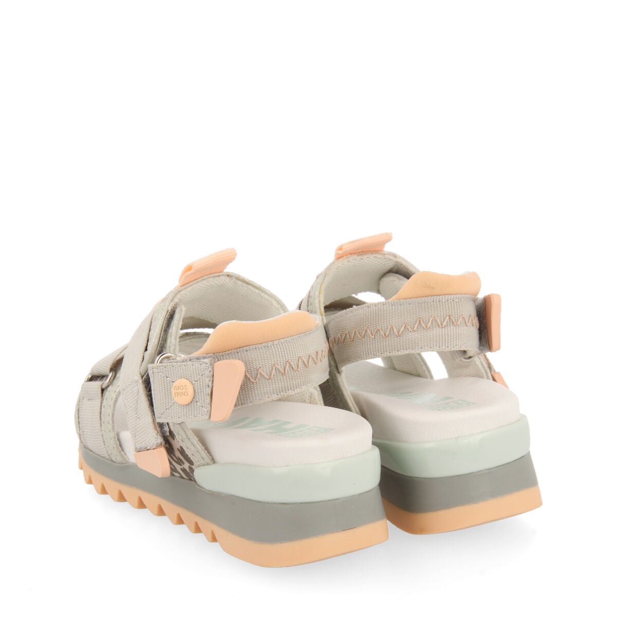 Azua girls sandals with adjustable leopardrint straps