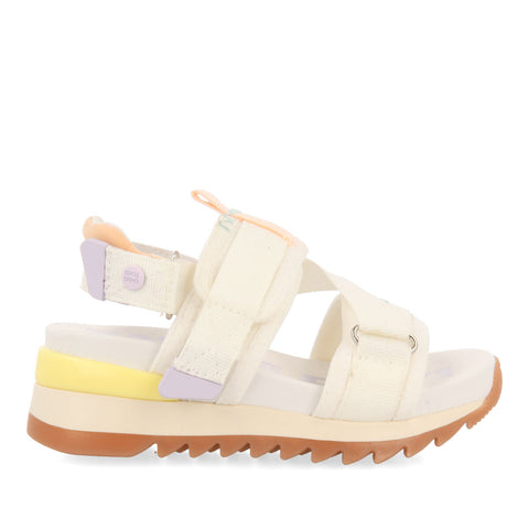 COSALA GIRLS ADJUSTABLE WHITE MESH SPORTS SANDALS