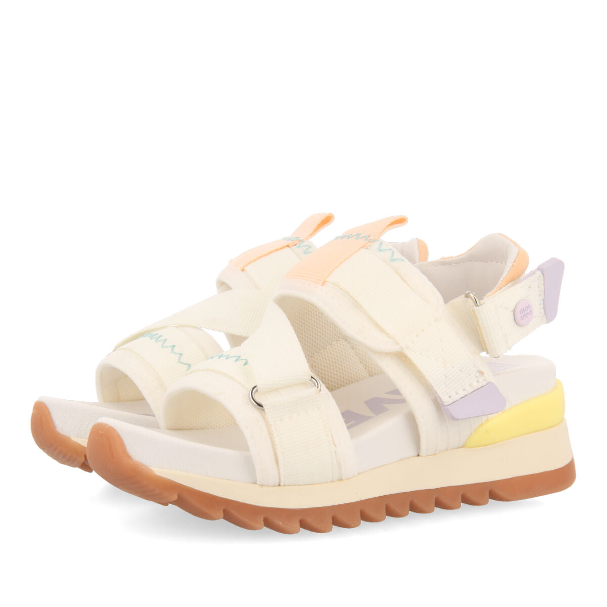 Cosala girls adjustable white mesh sports sandals