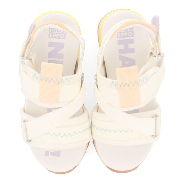 Cosala girls adjustable white mesh sports sandals