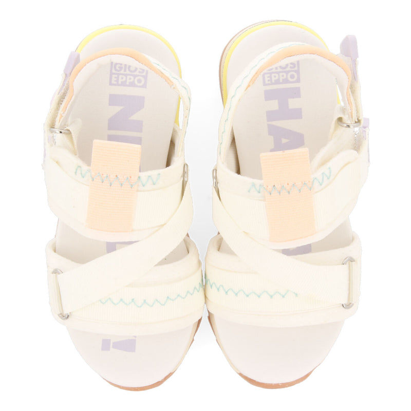 Cosala girls adjustable white mesh sports sandals
