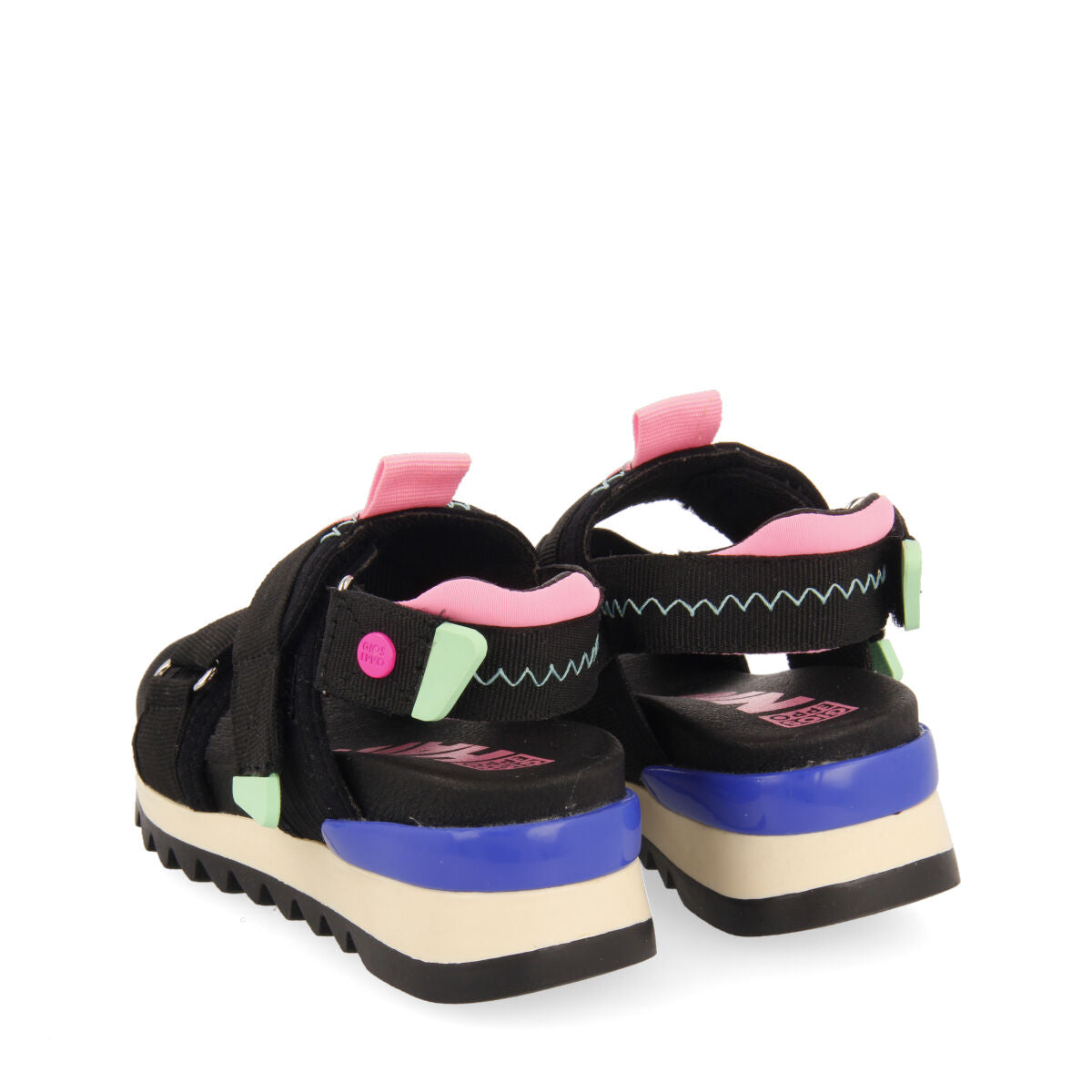 Cosala girls adjustable black mesh sports sandals