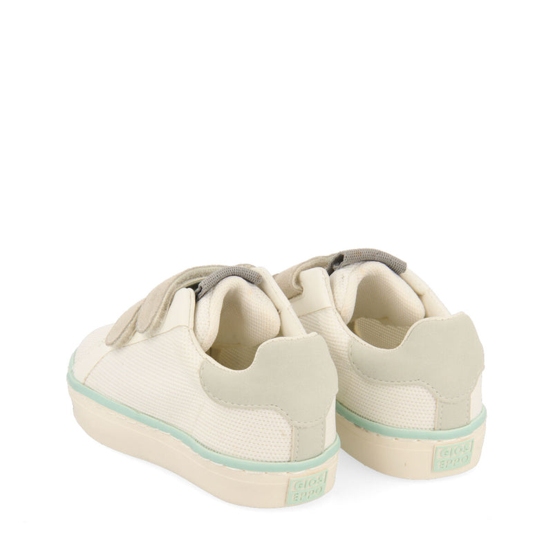 Sneakers blancas con base de rejilla para niña joaima