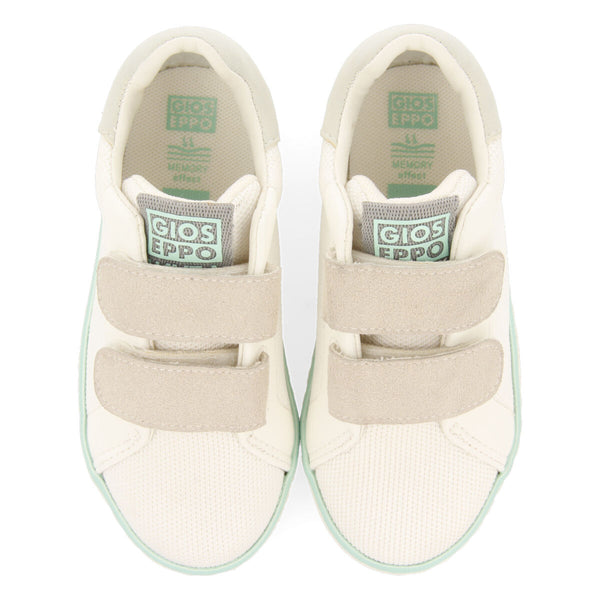 Sneakers blancas con base de rejilla para niña joaima