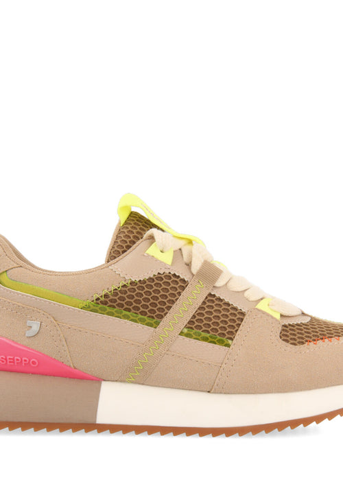 Sneakers beige con texturas para mujer thorens  