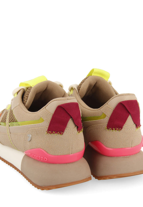 Sneakers beige con texturas para mujer thorens  