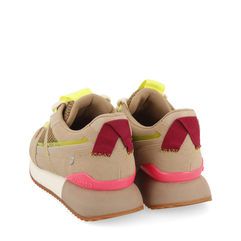 Sneakers beige con texturas para mujer thorens  