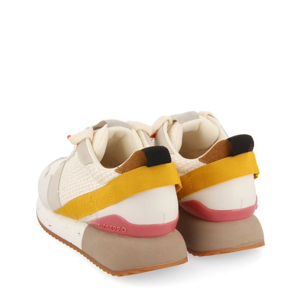 Sneakers blancas con texturas y detalles para mujer luzon 