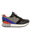 Sneakers negras con texturas y detalles para mujer luzon 