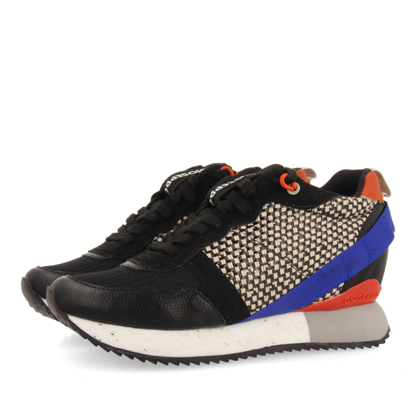Sneakers nere con texture e dettagli con zeppa interna per donna evosges 