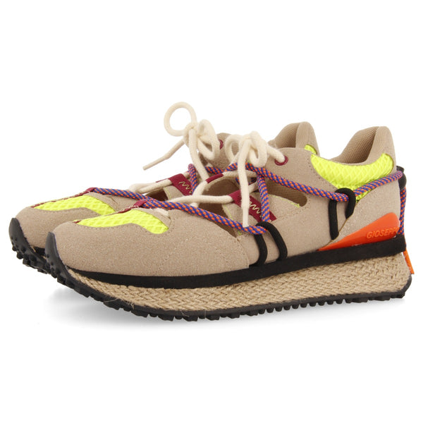 Awala women's semi-open beige sneakers