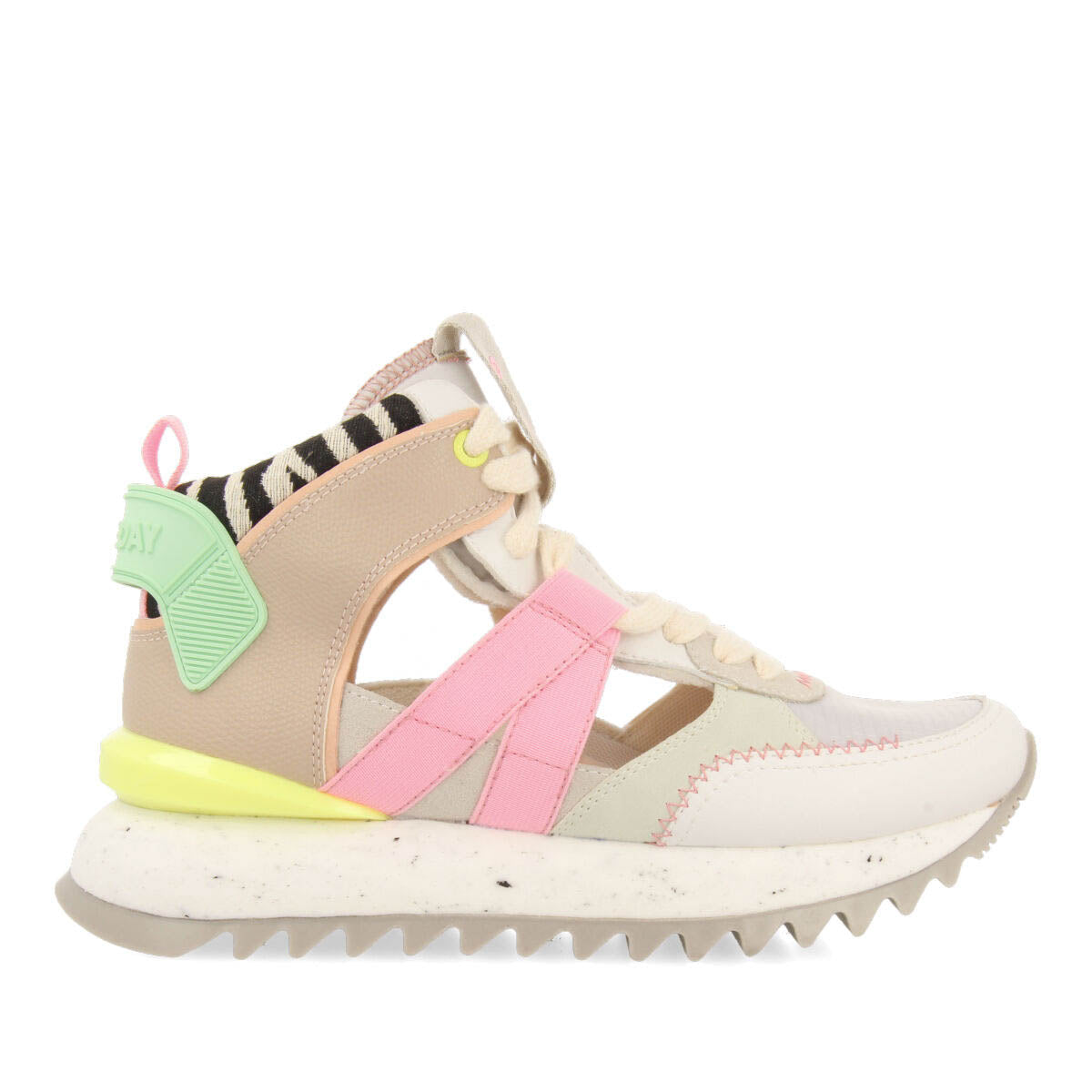 Ormoy women's semi-open button-up sneakers with a range of prints